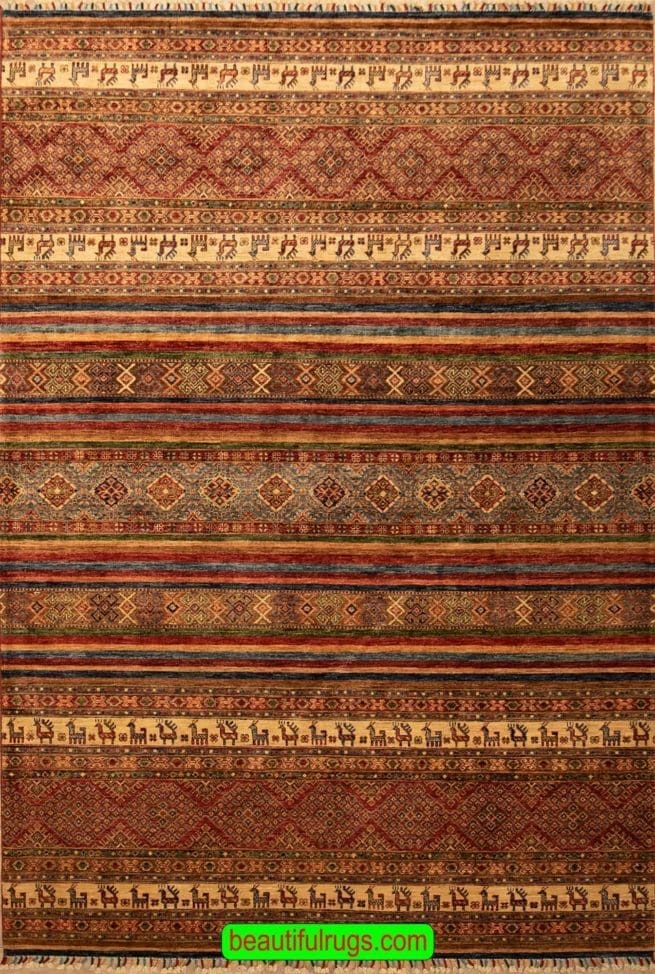 7226-1 MM Handmade Oriental Rug, Traditional Khotan Design Rug, Living Room Rug