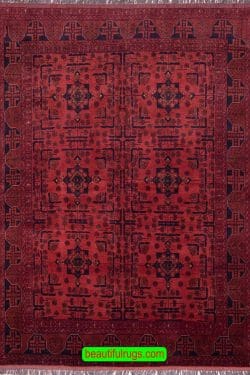 Afghan Rug, Nomadic Tribal Rug, Area Rug, size 5.8x7.8