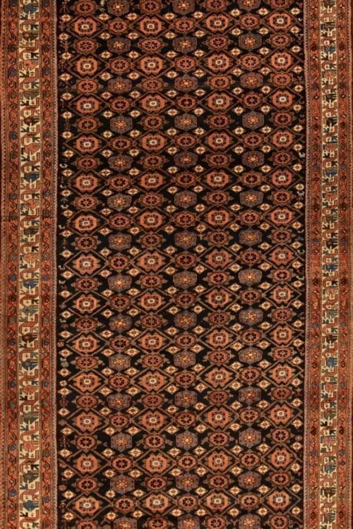 Vintage Persian Rug, Odd Size Rug, Allover Design Persian Veramin Rug