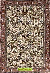 Old Persian Meshkin Rug, Colorful Rug