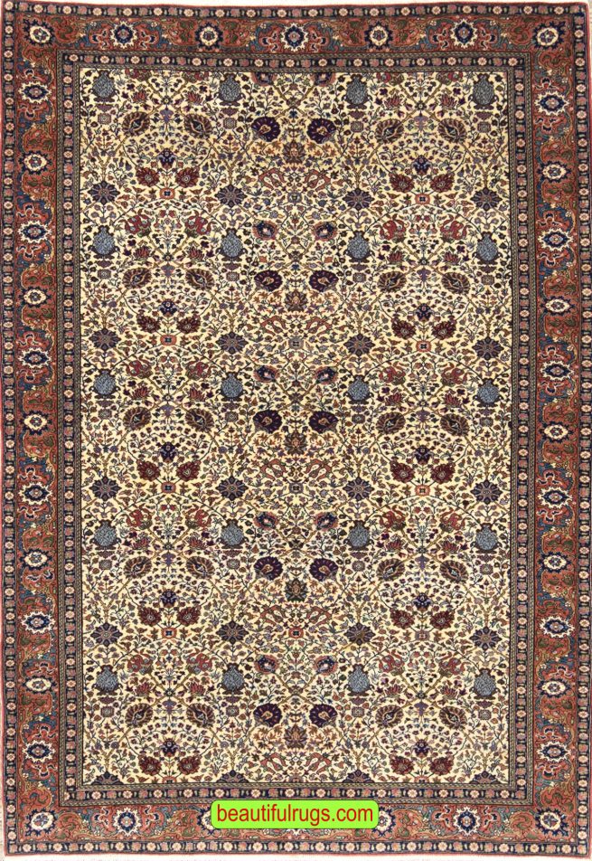 Old Persian Meshkin Rug, Colorful Rug