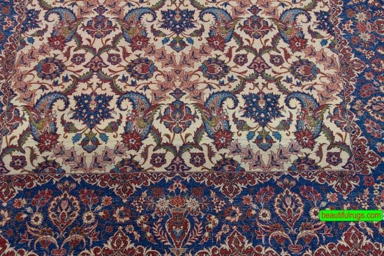 Antique Isfahan Rug, Hand Knotted Antique Persian Rug