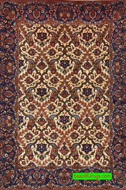 Antique Isfahan Rug, Hand Knotted Antique Persian Rug