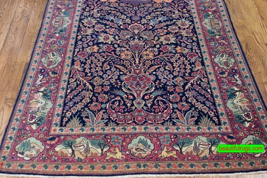 Antique Persian Rugs, Arch Design Handmade Persian Kashan