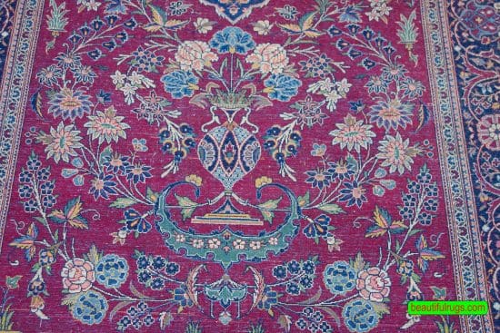 Handmade Persian Kashan Area Rug