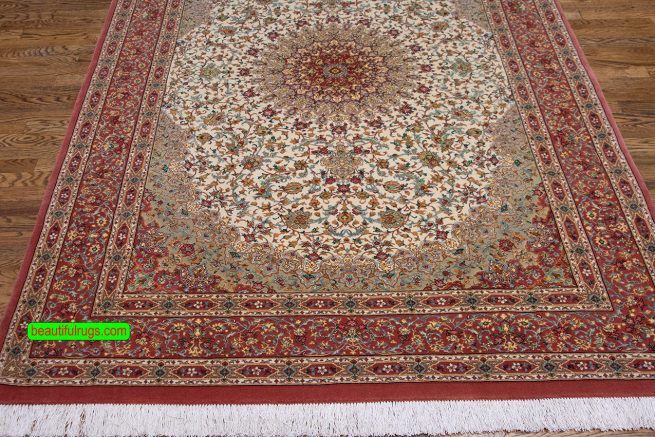 Hand Knotted Persian Qum Rug Area Rugs