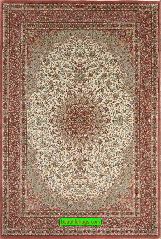 Hand Knotted Persian Qum Rug Area Rugs