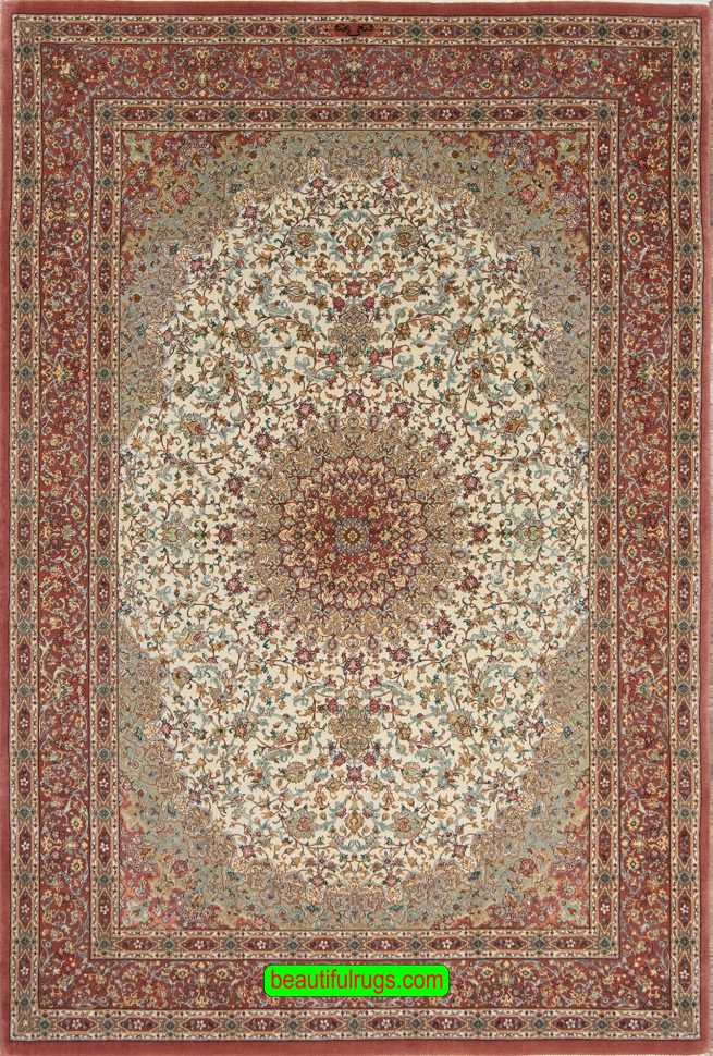 Hand Knotted Persian Qum Rug Area Rugs