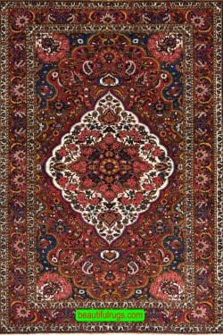 Antique Persian Rug Circa 1930, Vintage Persian Bakhtiari Rug