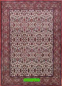 1NOR- Beautiful handmade floral Persian Bijar area rug with beige rose colors. Size 6x8x 9.11