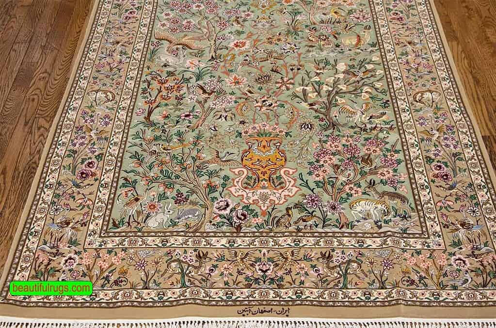 Shop Green Persian Rug and Isfahan Rugs in Chicago Illinois