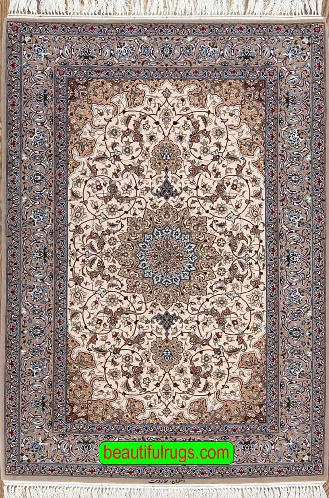 Small Area Rugs | Persian Wool And Silk Rug - Beautiful Rugs