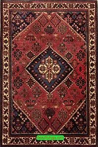 Persian Rug, Joshegan Rug, Hand Knotted Persian Joshegan Rug. Size 3.7x5.5