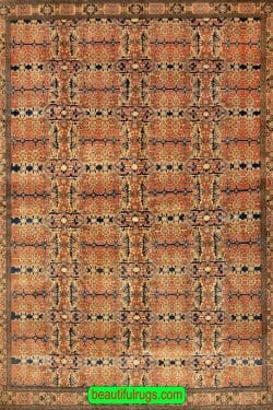 Old Persian Rug, Turkmen Rugs, Rust Color Persian Turkmen Rug