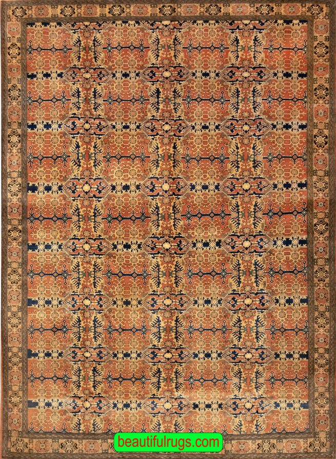 Old Persian Rug, Turkmen Rugs, Rust Color Persian Turkmen Rug