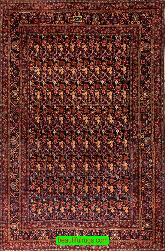 Persian Dorokhsh Birjand Rug, Old Persian Rug, Allover Design Rug