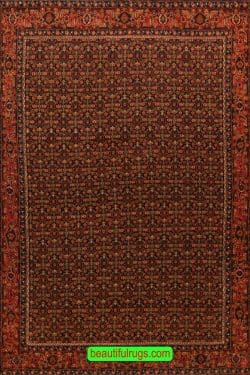 Handmade Persian Rug, Vegetable Dyed Antique Persian Senneh Rug