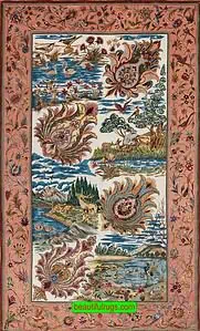 Magnificent Persian Tabriz rug, multicolor, finest wool and rug. Size 5x8.5