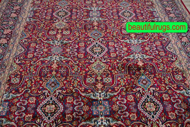 Sarough Rug, Hand Knotted Allover Design Traditional Persian Rug. Size 8.3x11.5