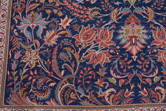 Old Rug, Handmade Persian Sarouk Rug, Allover design Traditional Rug. Size 7.9x11