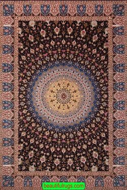 Persian Rug, Hand Knotted Persian Tabriz Rug, Gonbadi Design Rug. Size 6.9x10