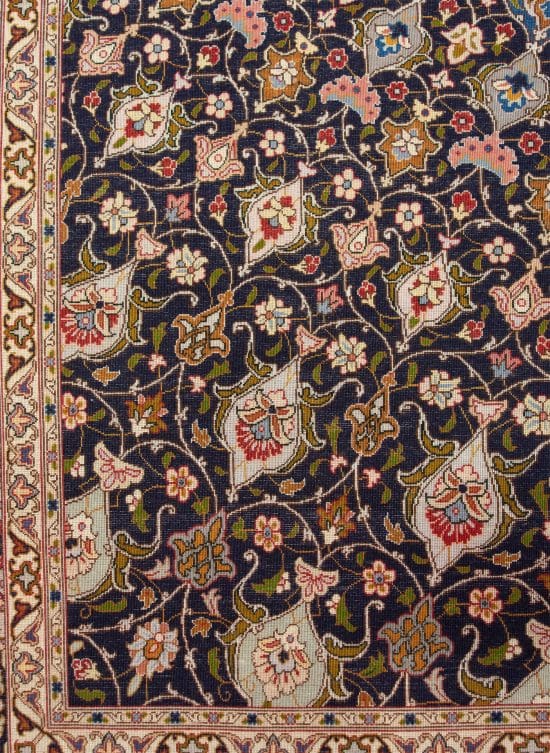 Persian Rug, Hand Knotted Persian Tabriz Rug, Gonbadi Design Rug. Size 6.9x10