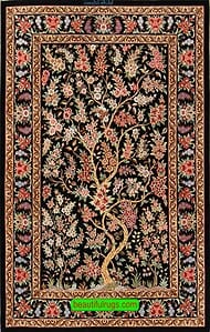 3X5 Tabriz Silk rug Nain, Kashmir Silk Rug