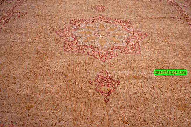 Large handmade oriental rug, Tabriz design rug. Size 12.10x18.4