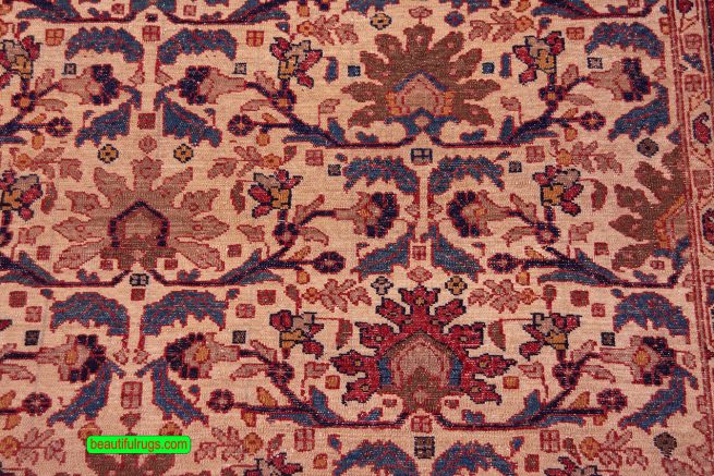 Antique Persian Rug, Persian Farahan Rug, size 6.2x8.2