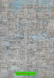 7469- Handmade modern rug from India in decorative colors. Size 4.10x6.10