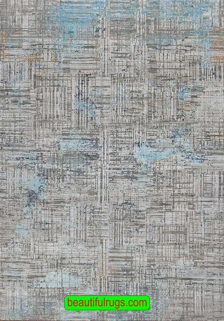 7469- Handmade modern rug from India in decorative colors. Size 4.10x6.10   