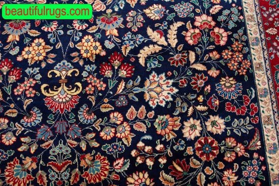 Handmade Persian Tabriz Rug, Floral Design Rug, Old Persian Rug. Size 8.4x11.2