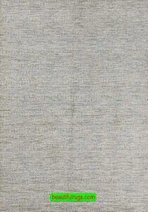 7151- Contemporary rug, Indian rugs in gray and beige colors. Size 4.1x6.3.