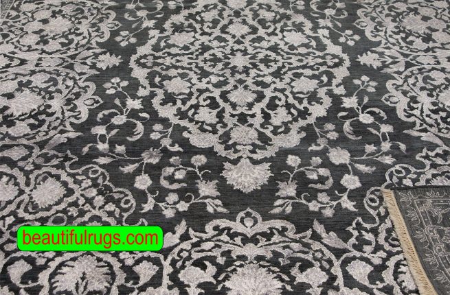 Modern rug in gray and silver color for modern living room. Size 8.1x10.3.