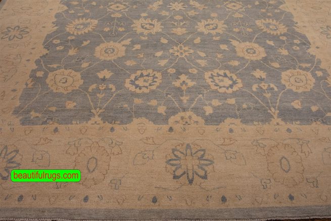 Vintage look rug in gray blue color made in Pakistan. Size 9x11.10.