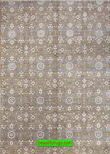 Wool and synthetic rugs, Contemporary area rug with pastel and taupe colors.