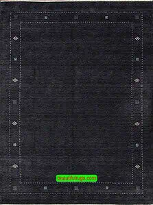 9x12 rugs, black and white wool9x12 rug in Gabbeh style for the living room and bedroom.