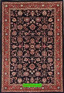 2324- Hand knotted Persian Bijar thick wool and silk rug for heavy traffic area. Size 3.10x5.7.