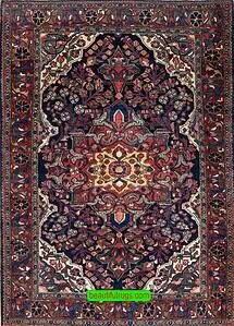 2355- Tribal rug. Handmade Persian Borchalo wool rug in geometric floral style. Size 5.1x6.8.