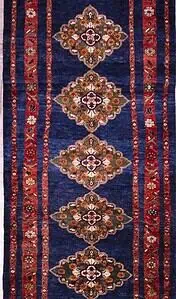 2543- A unique vegetable dye Persian Gabbeh runner, excellent quality runner. Size 3 x 15.10.