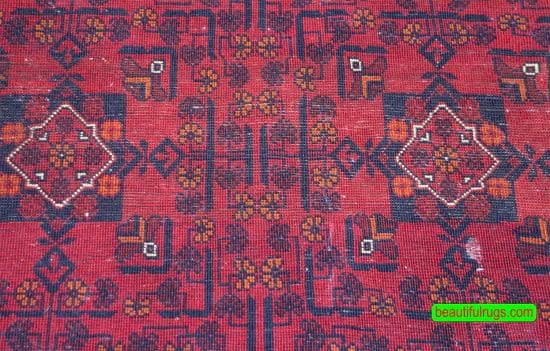 Large area rugs for large living rooms, tribal style in red and black colors. Size 13.1x18.7.