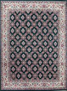 Oriental rugs Chicago for handmade wool oriental rug, all-over floral design rug in green color. Size 9x12.