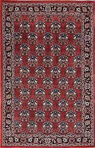 Heavy quality hand woven floral Persian Bijar rug in mauve color. Rug size 3.1x5.