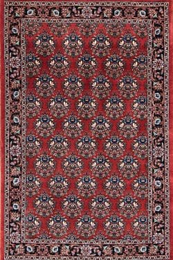 Heavy quality hand woven floral Persian Bijar rug in mauve color. Rug size 3.1x5.