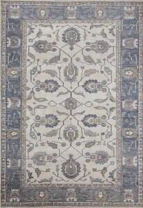 Synthetic rugs, handmade floral rug, bamboo silk rug in beige and gray color.