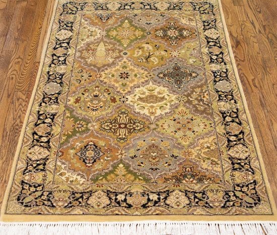 Oriental rug online. hand knotted wool oriental rug made in Pakistan with pastel and earth tone colors. Size 3.1x4.10.