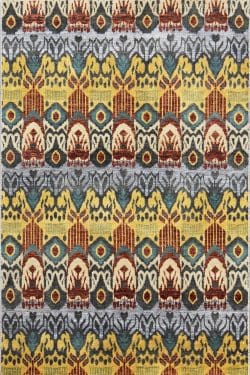 Modern rugs Chicago. Handmade modern rug, wool and synthetic blend in yellow, gray, and terracotta colors. size 3.10x5.10.