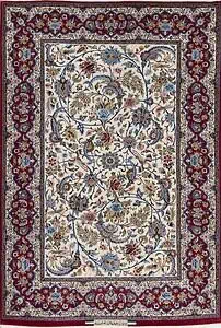 2470- Best area rugs for living room. Beautiful hand-woven Persian Isfahan area rug. Size 4.8x7.