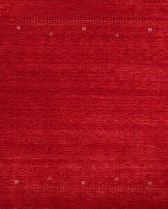 Orange oriental rug made of 100% wool in contemporary Gabbeh style. Size 8x10.