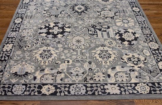 Moder rugs. Handmade black and white modern are rug made of wool. Size 6.1x9.1.